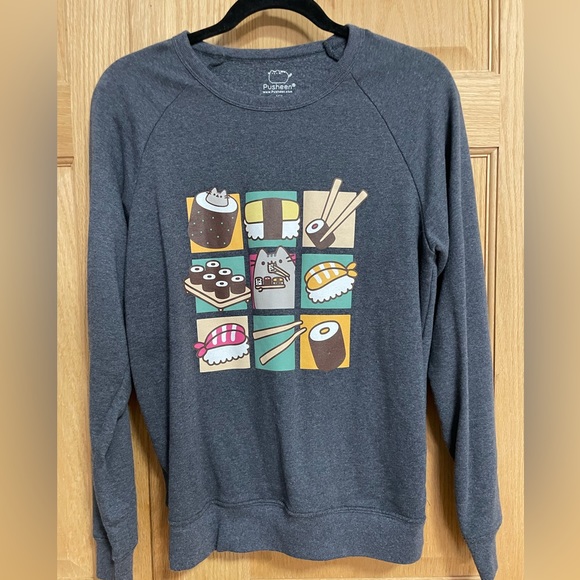 Pusheen gray sushi pullover sweatshirt sweater - Picture 1 of 4